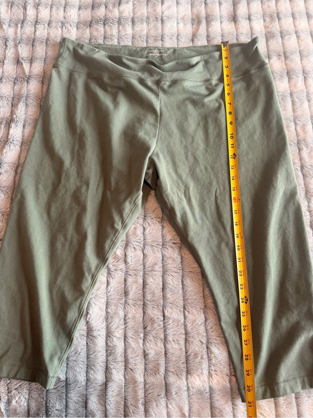 Eileen Fisher Plus-Size Stretch Jersey Cropped Legging Sage Green 2X